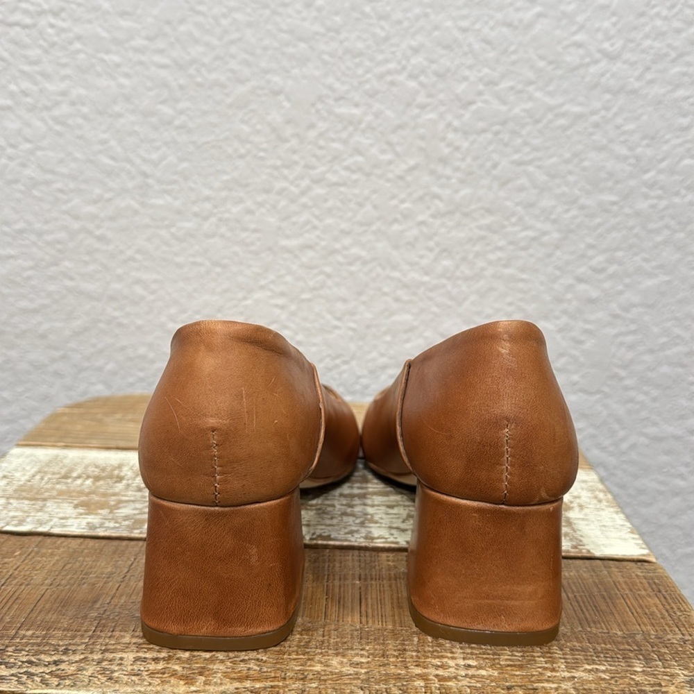 Nisolo Fiorela Go To Leather Mid Heel Caramel Size 9.5 - Picture 7 of 10